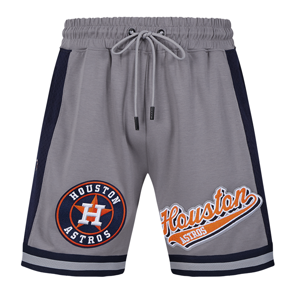 MLB HOUSTON ASTROS SCRIPT TAIL SHORT EN MAILLE DOUBLE 2.0 POUR HOMME (GRIS/MARINE MINUIT)
