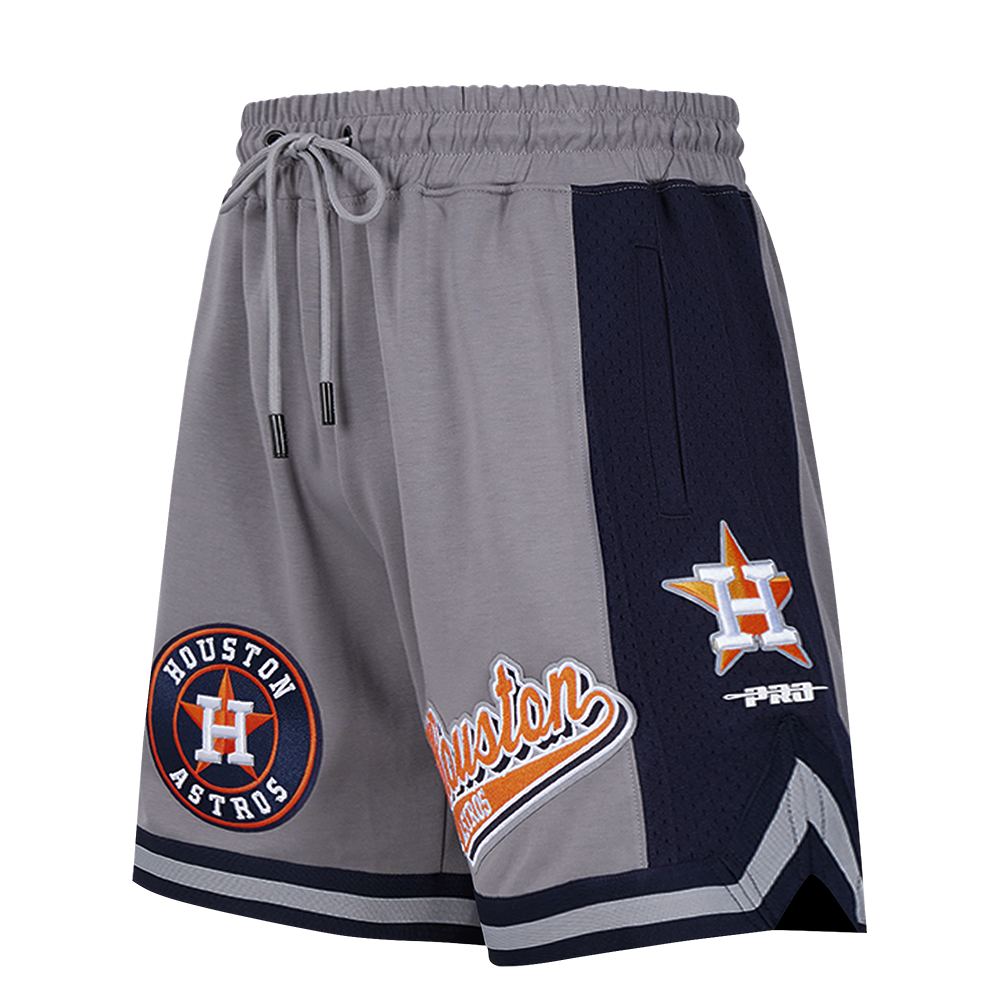 MLB HOUSTON ASTROS SCRIPT TAIL SHORT EN MAILLE DOUBLE 2.0 POUR HOMME (GRIS/MARINE MINUIT)