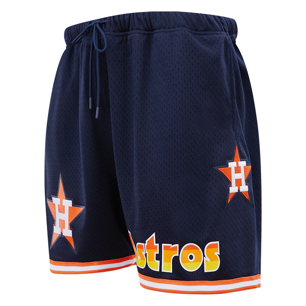 MLB HOUSTON ASTROS RETRO MEN'S MESH SHORT (MIDNIGHT NAVY / ORANGE)