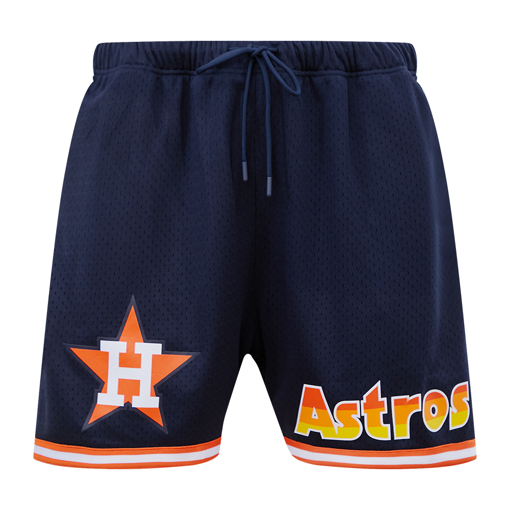 MLB HOUSTON ASTROS RETRO MEN'S MESH SHORT (MIDNIGHT NAVY / ORANGE)
