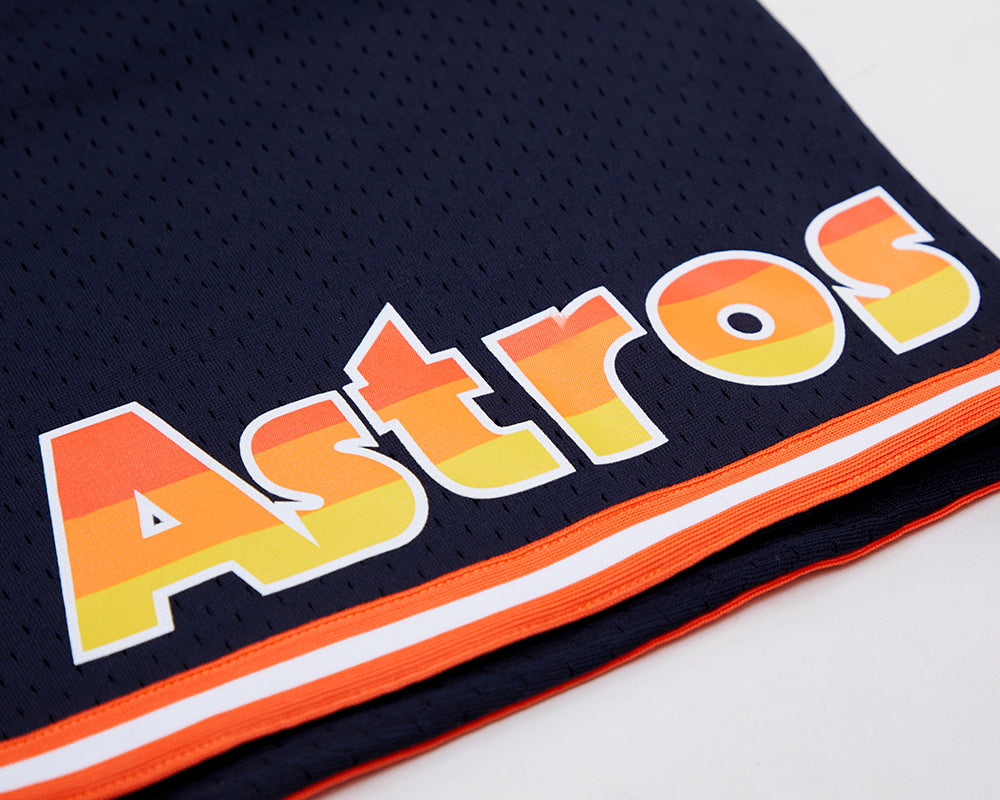 MLB HOUSTON ASTROS RETRO MEN'S MESH SHORT (MIDNIGHT NAVY / ORANGE)