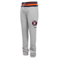 MLB HOUSTON ASTROS SCRIPT TAIL PANTALON OUATÉ EN MOLLETON CÔTELÉ POUR HOMME (GRIS CHINÉ/MARINE MINUIT/ORANGE)