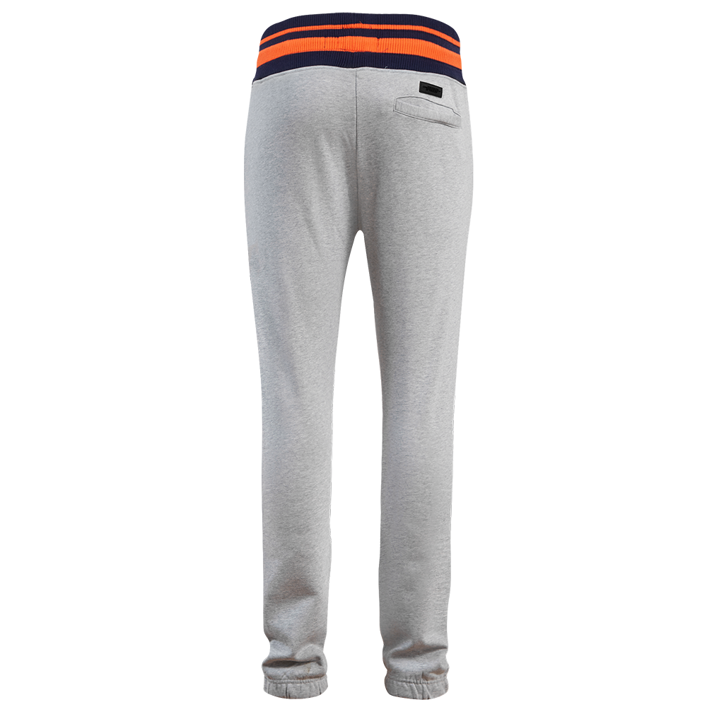MLB HOUSTON ASTROS SCRIPT TAIL PANTALON OUATÉ EN MOLLETON CÔTELÉ POUR HOMME (GRIS CHINÉ/MARINE MINUIT/ORANGE)