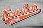 MLB HOUSTON ASTROS SCRIPT TAIL PANTALON OUATÉ EN MOLLETON CÔTELÉ POUR HOMME (GRIS CHINÉ/MARINE MINUIT/ORANGE)