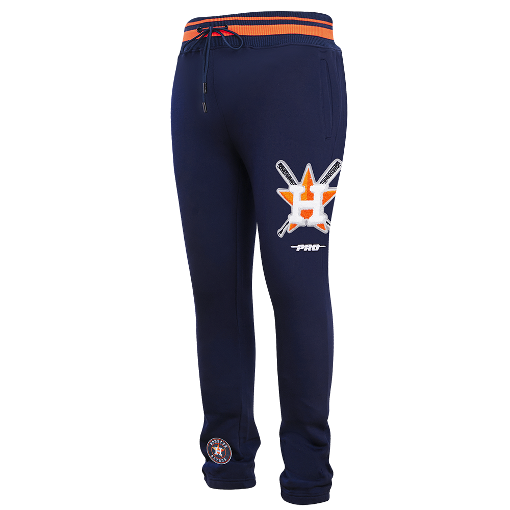 MLB HOUSTON ASTROS PANTALON D'ENTRAÎNEMENT MASHUP RÉTRO POUR HOMME (MARINE MINUIT/ORANGE/MINUIT)