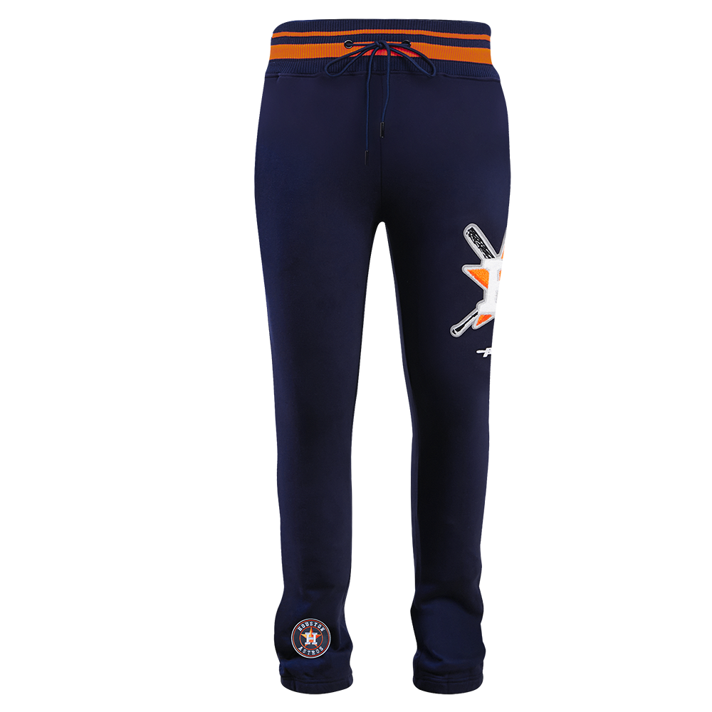 MLB HOUSTON ASTROS PANTALON D'ENTRAÎNEMENT MASHUP RÉTRO POUR HOMME (MARINE MINUIT/ORANGE/MINUIT)