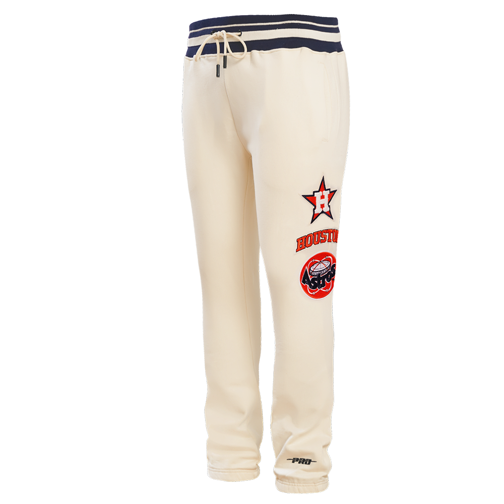 MLB HOUSTON ASTROS RETRO CLASSIC MEN'S SWEATPANT (EGGSHELL/ MIDNIGHT NAVY)
