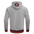 MLB HOUSTON ASTROS SCRIPT TAIL MEN'S RIB FLC PO HOODIE (HEATHER GREY/MIDNIGHT NAVY/ORANGE)