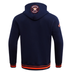 MLB HOUSTON ASTROS SCRIPT TAIL CHANDAIL À CAPUCHON EN MOLLETON CÔTELÉ POUR HOMME (MARINE MINUIT/ORANGE/MARINE MINUIT)