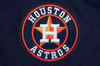 MLB HOUSTON ASTROS SCRIPT TAIL CHANDAIL À CAPUCHON EN MOLLETON CÔTELÉ POUR HOMME (MARINE MINUIT/ORANGE/MARINE MINUIT)