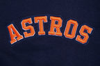 MLB HOUSTON ASTROS SCRIPT TAIL CHANDAIL À CAPUCHON EN MOLLETON CÔTELÉ POUR HOMME (MARINE MINUIT/ORANGE/MARINE MINUIT)