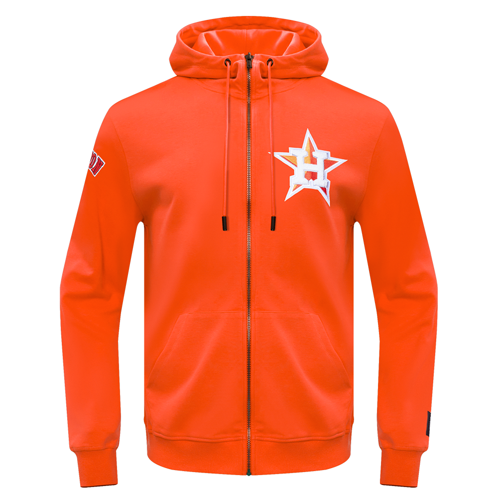 MLB HOUSTON ASTROS CLASSIC CHENILLE CHANDAIL À CAPUCHON À GLISSIÈRE POUR HOMME (ORANGE)