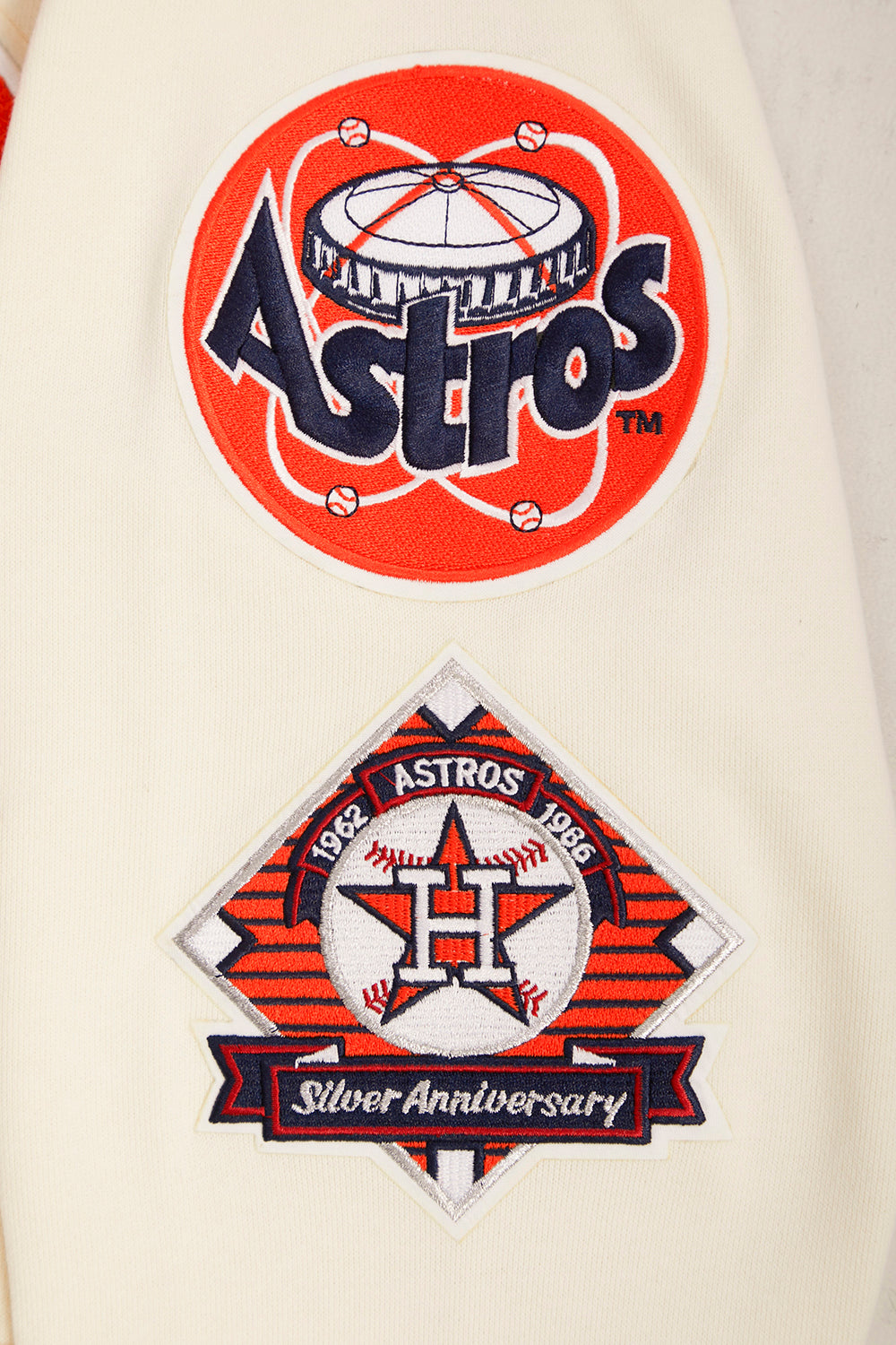 MLB HOUSTON ASTROS RETRO CLASSIC CHANDAIL À CAPUCHON POUR HOMME (COQUILLE D'ŒUF/MARINE MINUIT)