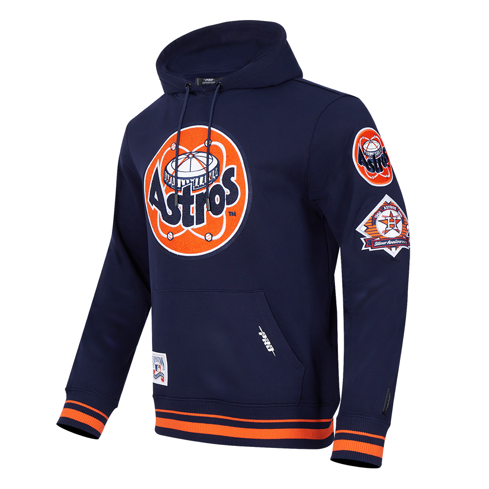 MLB HOUSTON ASTROS RETRO CLASSIC MEN'S PULLOVER HOODIE (MIDNIGHT NAVY/ORANGE/MIDNIGHT NAVY)