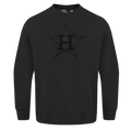MLB HOUSTON ASTROS NEUTRAL MEN'S  DROP SHOULDER FLC CREWNECK (BLACK)