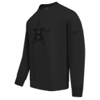 MLB HOUSTON ASTROS NEUTRAL MEN'S  DROP SHOULDER FLC CREWNECK (BLACK)