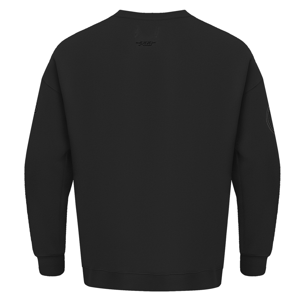 MLB HOUSTON ASTROS NEUTRAL MEN'S  DROP SHOULDER FLC CREWNECK (BLACK)