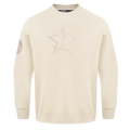 MLB HOUSTON ASTROS NEUTRAL MEN'S  DROP SHOULDER FLC CREWNECK (EGGSHELL)