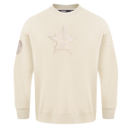 MLB HOUSTON ASTROS NEUTRAL MEN'S  DROP SHOULDER FLC CREWNECK (EGGSHELL)