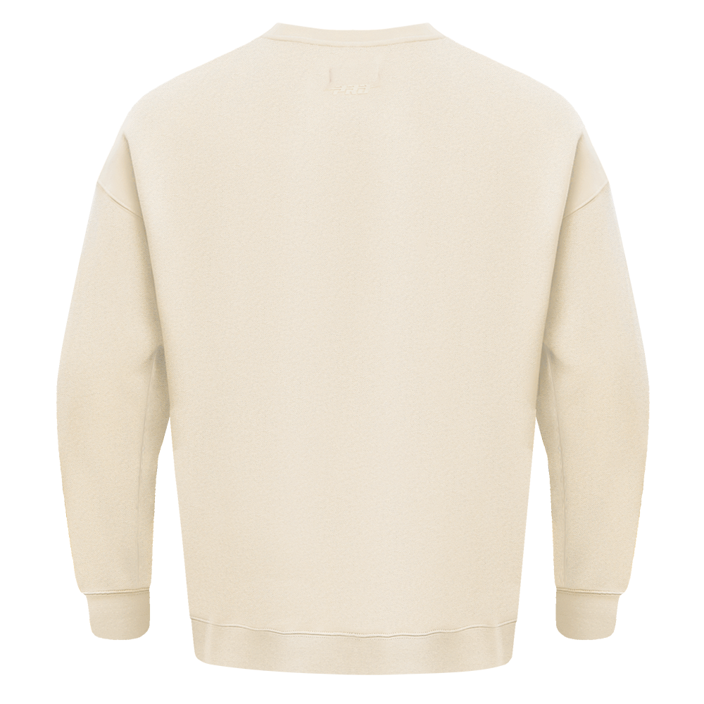 MLB HOUSTON ASTROS NEUTRAL MEN'S  DROP SHOULDER FLC CREWNECK (EGGSHELL)