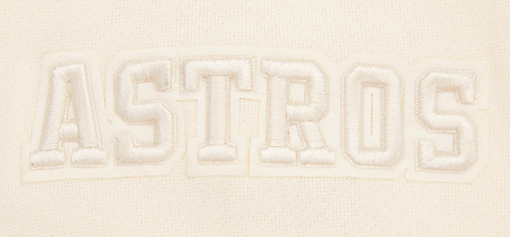 MLB HOUSTON ASTROS NEUTRAL MEN'S  DROP SHOULDER FLC CREWNECK (EGGSHELL)