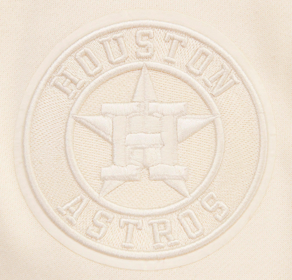 MLB HOUSTON ASTROS NEUTRAL MEN'S  DROP SHOULDER FLC CREWNECK (EGGSHELL)
