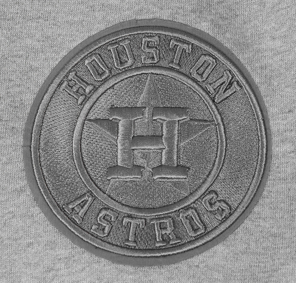 MLB HOUSTON ASTROS NEUTRAL MEN'S  DROP SHOULDER FLC PO HOODIE (DARK HEATHER GRAY)