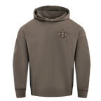 MLB HOUSTON ASTROS NEUTRAL MEN'S  DROP SHOULDER FLC PO HOODIE (DARK TAUPE)