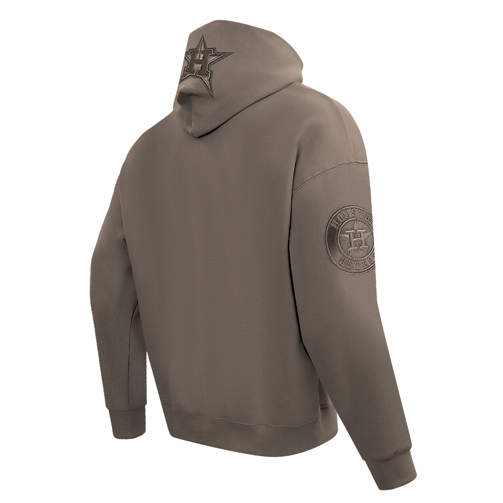 MLB HOUSTON ASTROS NEUTRAL MEN'S  DROP SHOULDER FLC PO HOODIE (DARK TAUPE)
