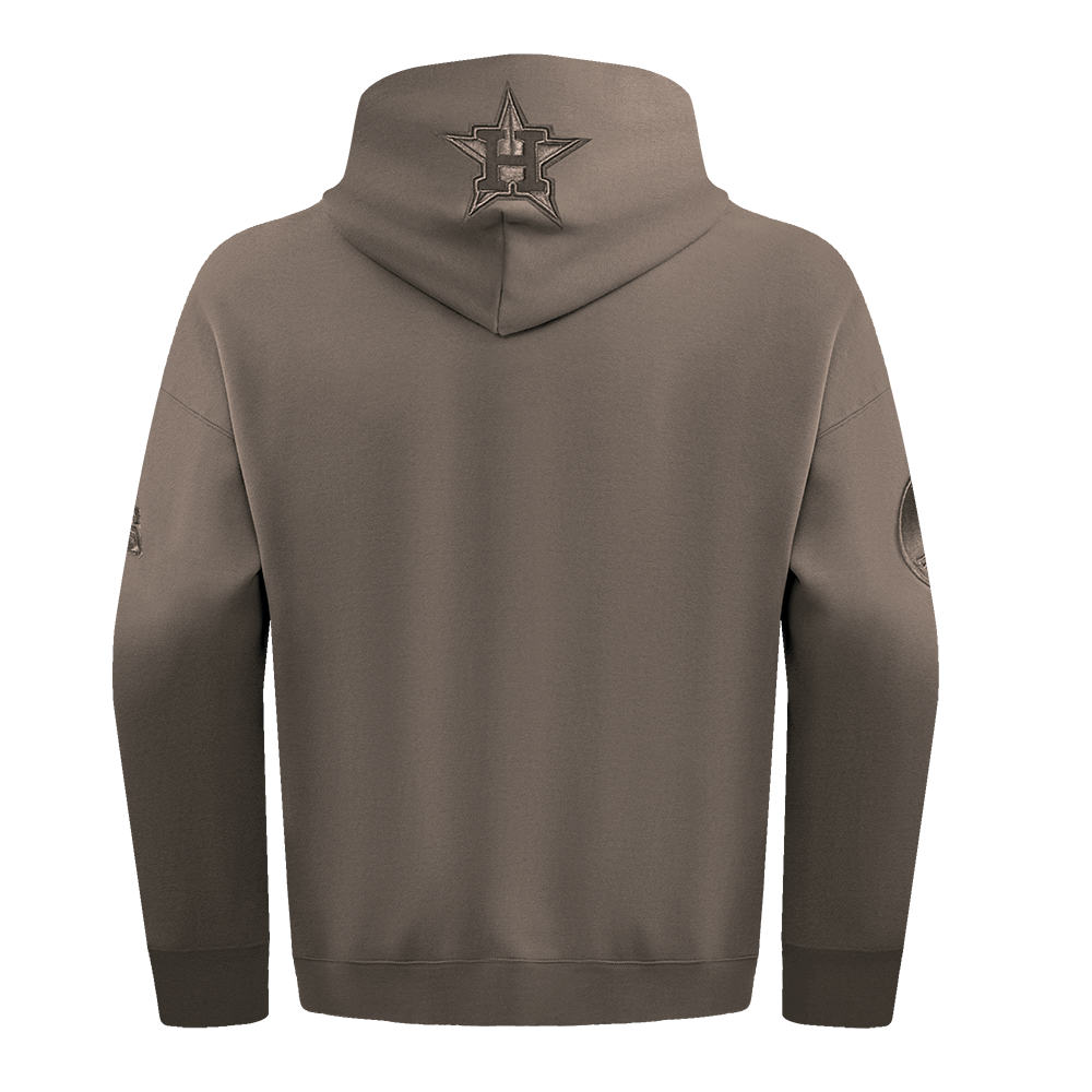 MLB HOUSTON ASTROS NEUTRAL MEN'S  DROP SHOULDER FLC PO HOODIE (DARK TAUPE)