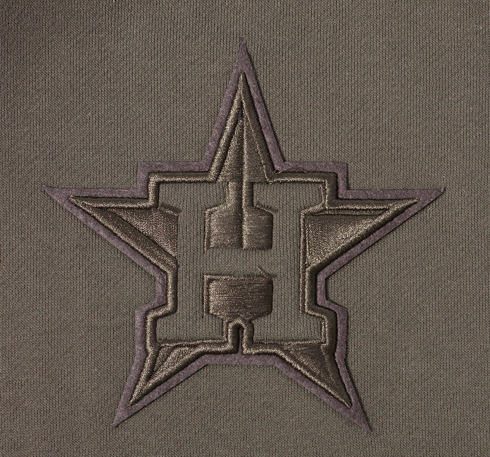 MLB HOUSTON ASTROS NEUTRAL MEN'S  DROP SHOULDER FLC PO HOODIE (DARK TAUPE)