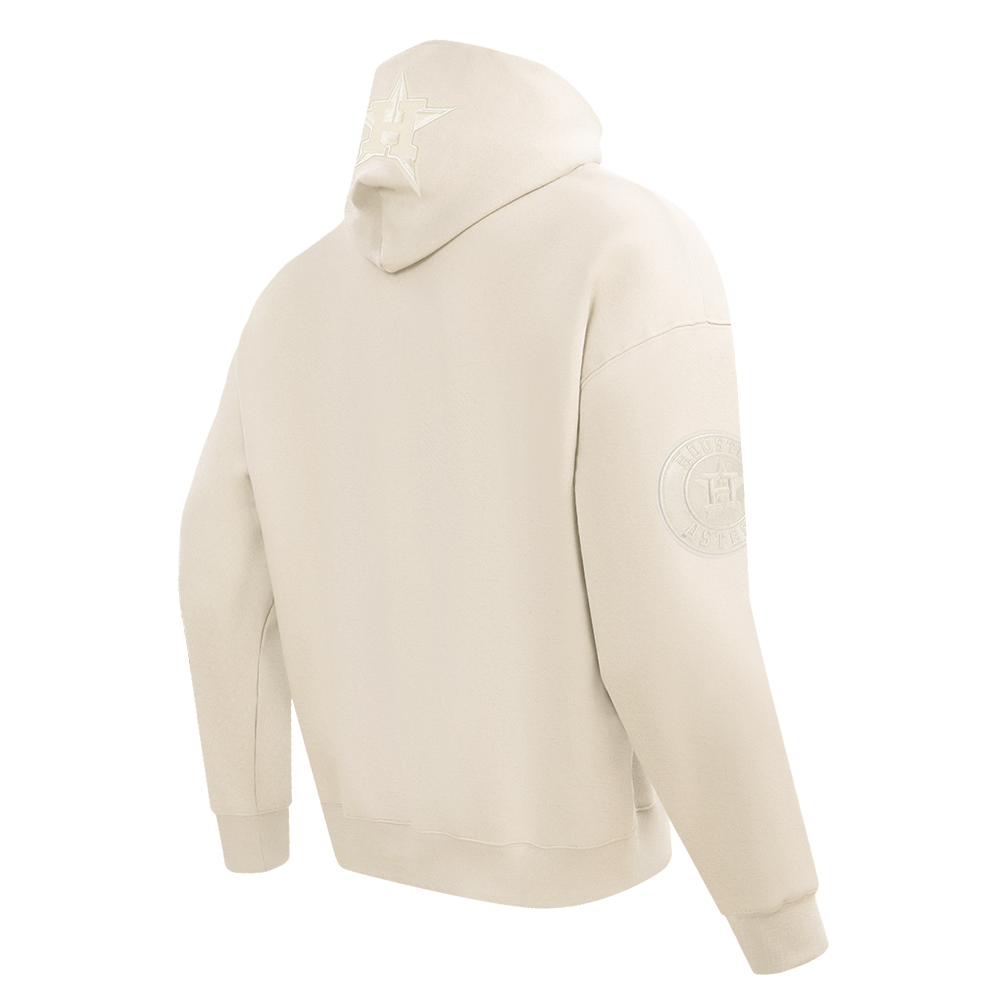 MLB HOUSTON ASTROS NEUTRAL MEN'S  DROP SHOULDER FLC PO HOODIE (EGGSHELL)
