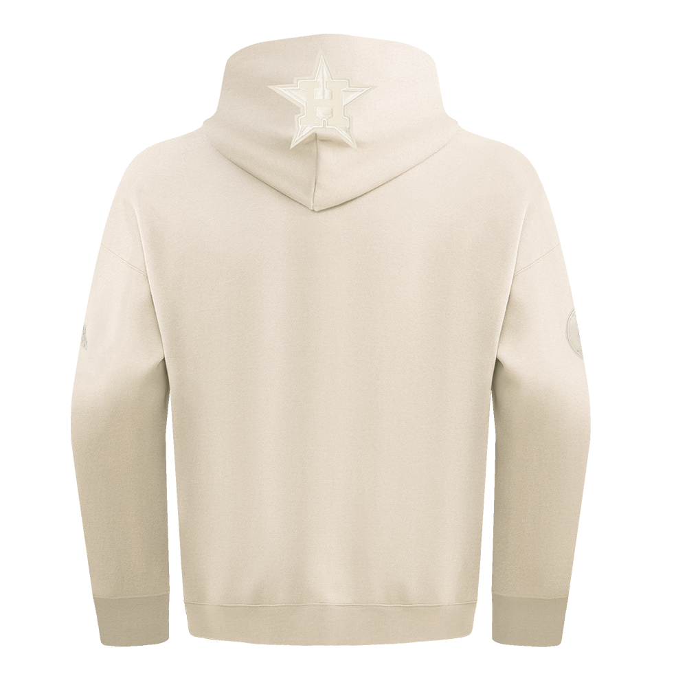 MLB HOUSTON ASTROS NEUTRAL MEN'S  DROP SHOULDER FLC PO HOODIE (EGGSHELL)