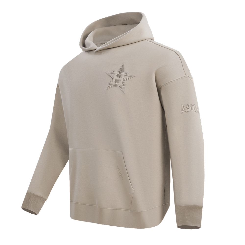 MLB HOUSTON ASTROS NEUTRAL MEN'S  DROP SHOULDER FLC PO HOODIE (TAUPE)