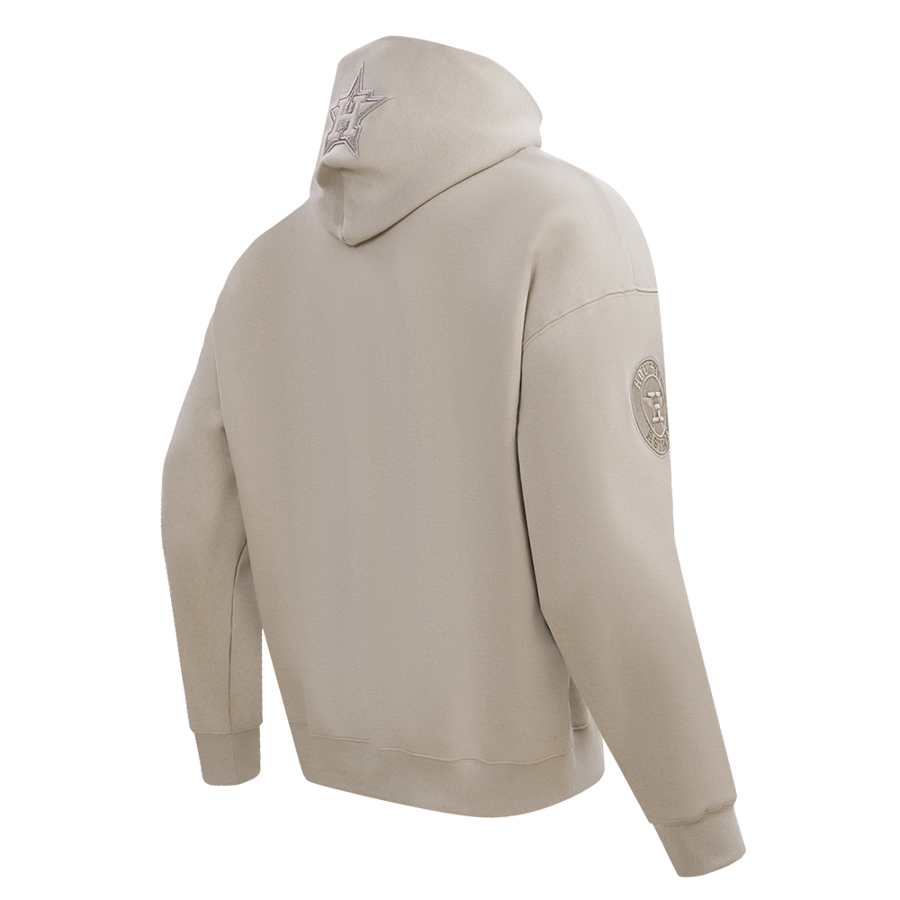MLB HOUSTON ASTROS NEUTRAL MEN'S  DROP SHOULDER FLC PO HOODIE (TAUPE)