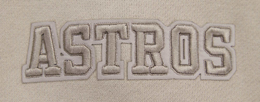 MLB HOUSTON ASTROS NEUTRAL MEN'S  DROP SHOULDER FLC PO HOODIE (TAUPE)