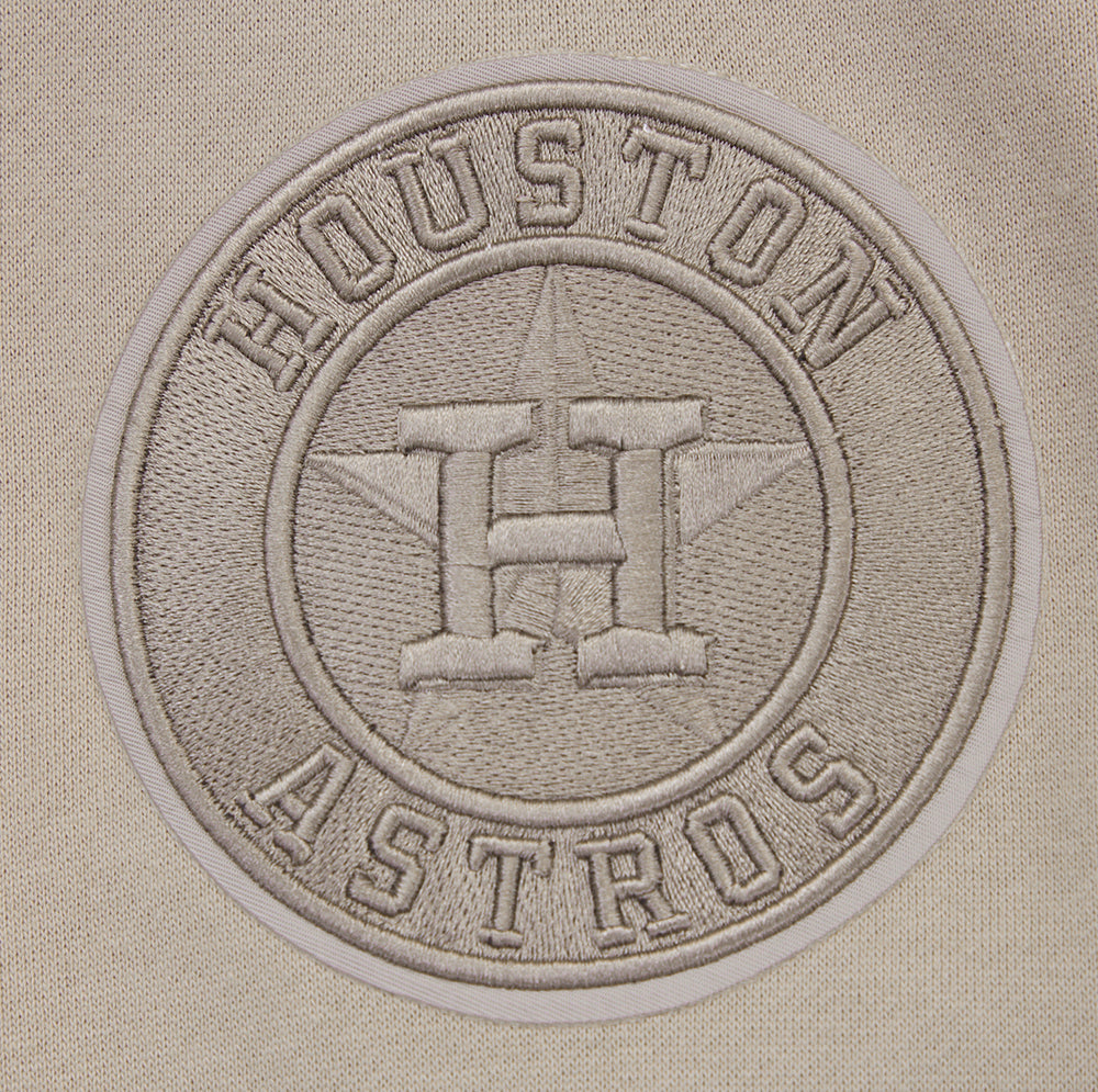 MLB HOUSTON ASTROS NEUTRAL MEN'S  DROP SHOULDER FLC PO HOODIE (TAUPE)