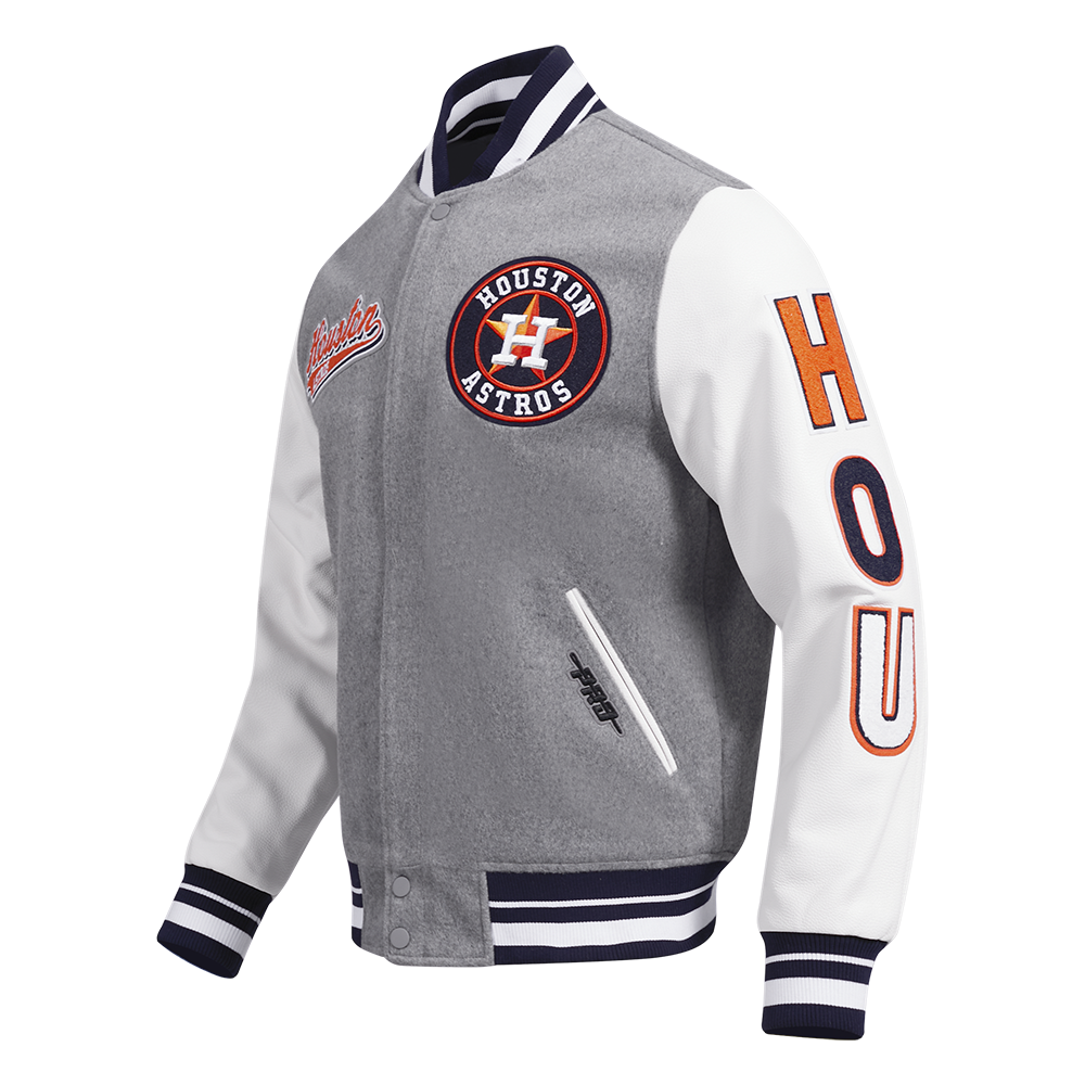 MLB HOUSTON ASTROS SCRIPT TAIL MEN'S RIB WOOL VARSITY (HEATHER GREY/WHITE/MIDNIGHT NAVY)