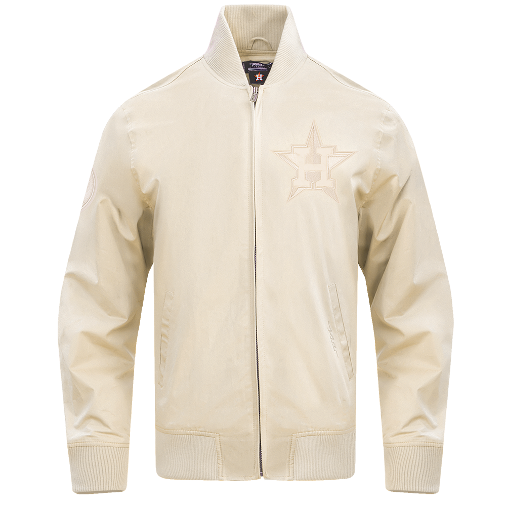 MLB HOUSTON ASTROS NEUTRAL MEN'S  TWILL JACKET (EGGSHELL)