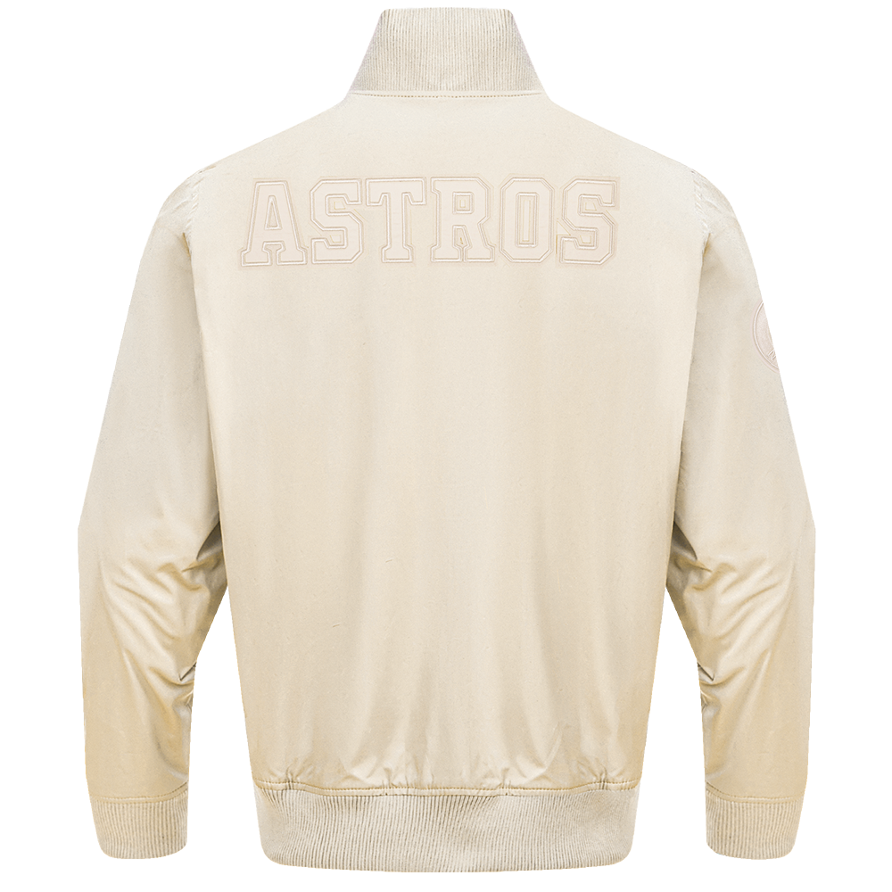 MLB HOUSTON ASTROS NEUTRAL MEN'S  TWILL JACKET (EGGSHELL)
