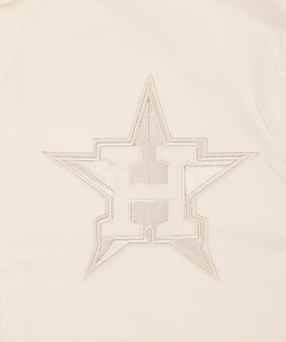 MLB HOUSTON ASTROS NEUTRAL MEN'S  TWILL JACKET (EGGSHELL)