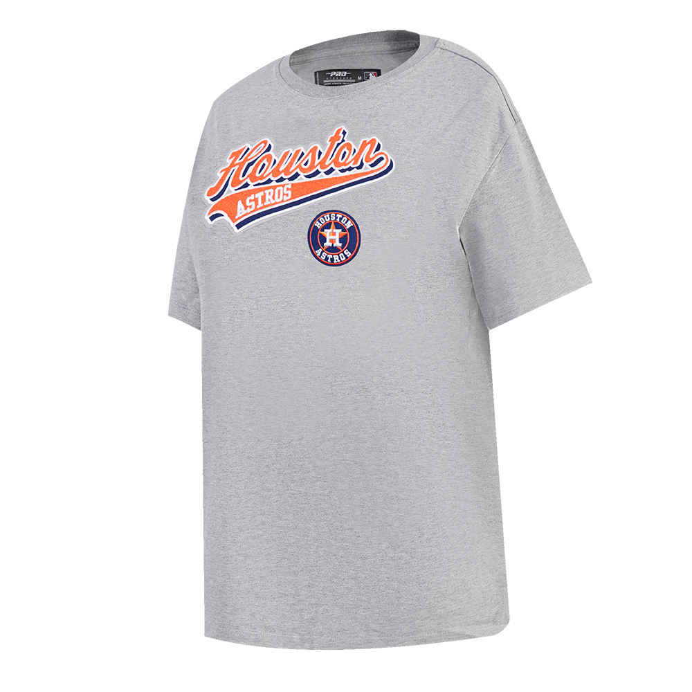 MLB HOUSTON ASTROS SCRIPT TAIL WOMEN'S BOYFRIEND TOP (HEATHER GREY)