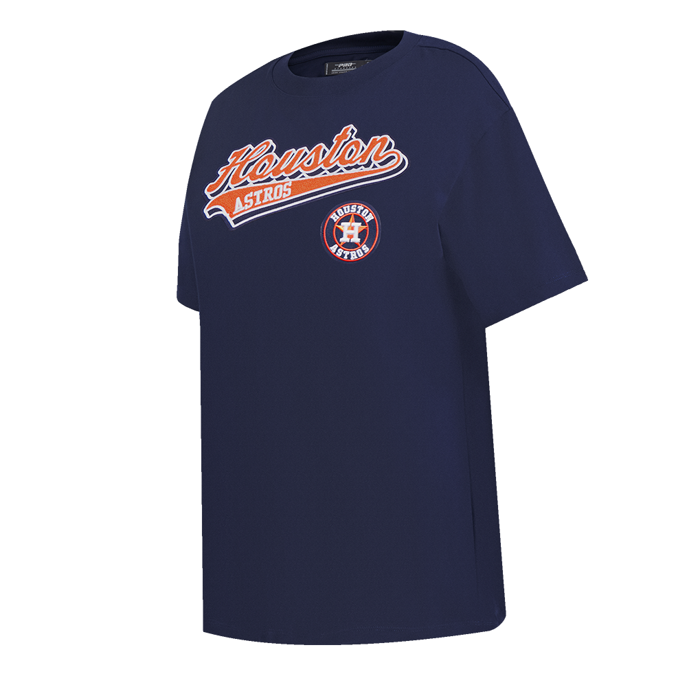 MLB HOUSTON ASTROS SCRIPT TAIL WOMEN'S BOYFRIEND TOP (MIDNIGHT NAVY)