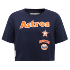 MLB HOUSTON ASTROS RETRO CLASSIC HAUT À COUPE CARRÉE POUR FEMME (MARINE MINUIT)