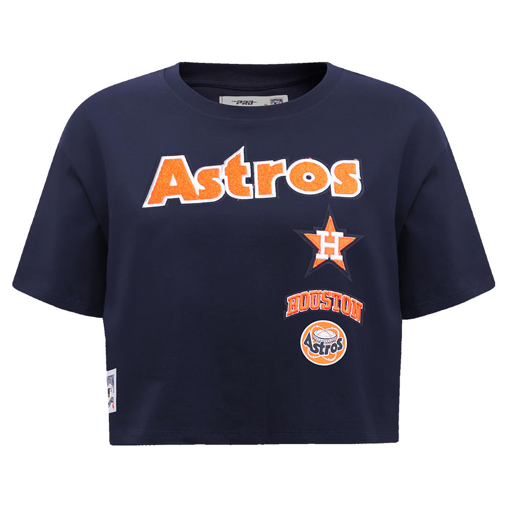 MLB HOUSTON ASTROS RETRO CLASSIC WOMEN'S BOXY TOP (MIDNIGHT NAVY)