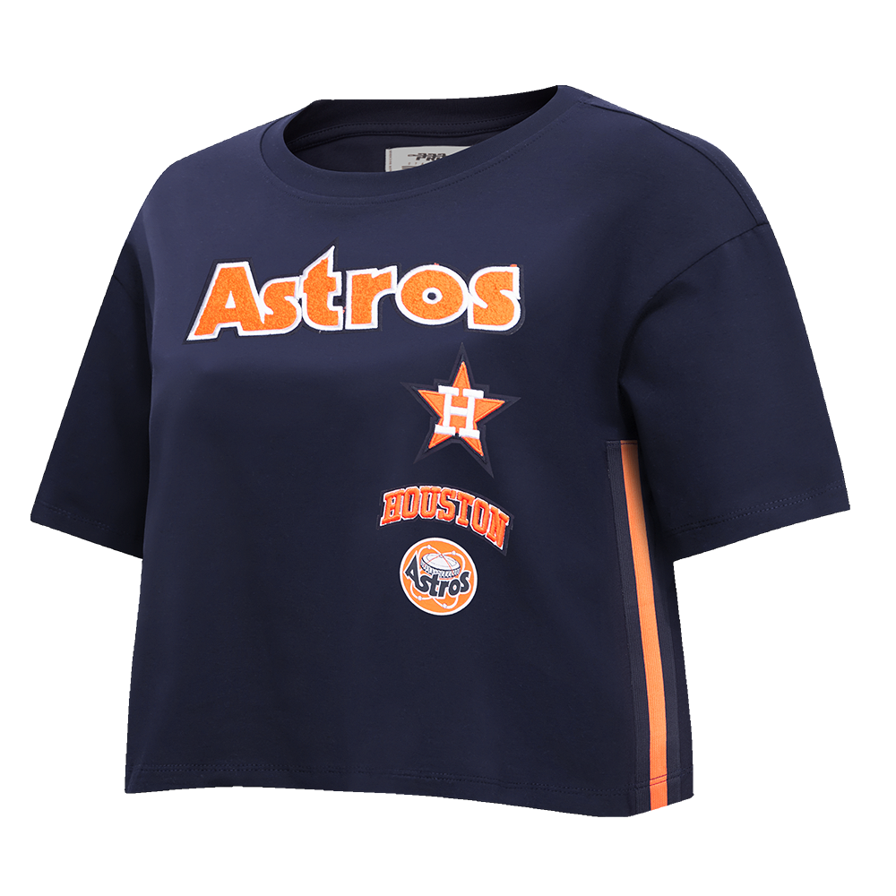 MLB HOUSTON ASTROS RETRO CLASSIC WOMEN'S BOXY TOP (MIDNIGHT NAVY)