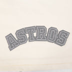 MLB HOUSTON ASTROS REVERSE FRENCH TERRY WOMEN'S SINGLE JERSEY BOXY TOP (EGGSHELL)