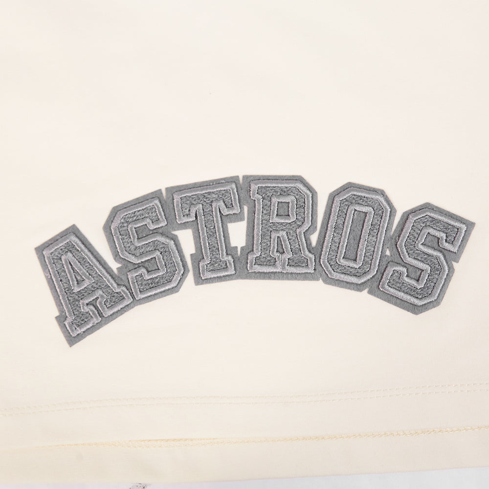 MLB HOUSTON ASTROS REVERSE FRENCH TERRY WOMEN'S SINGLE JERSEY BOXY TOP (EGGSHELL)