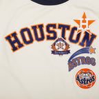 MLB HOUSTON ASTROS RETRO CASCADE WOMEN'S RINGER TOP (EGGSHELL/ MIDNIGHT NAVY)
