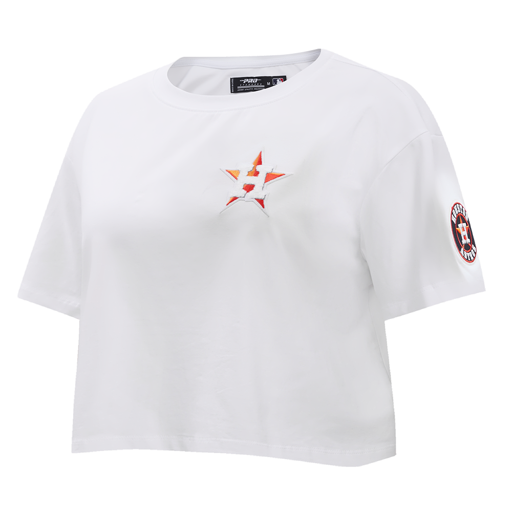 MLB HOUSTON ASTROS CLASSIC WOMEN'S BOXY TOP (WHITE)